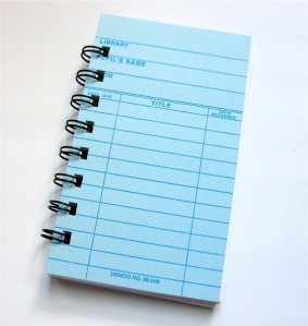 Library Card Notepad (Giveaway)